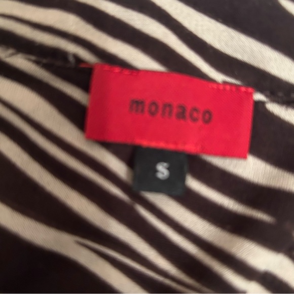 Monaco Brown/Cream Animal Print Wrap Dress - Picture 5 of 5